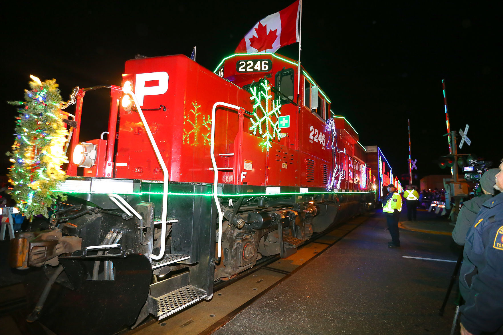 Holiday Train stop in Tomah